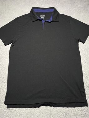 Daniel Hechter Paris Luxury Essentials Polo | M Black Pima Cotton